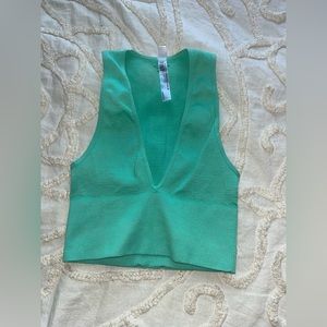 Urban Outfitters Out From Under Mint Green Deep V Tank